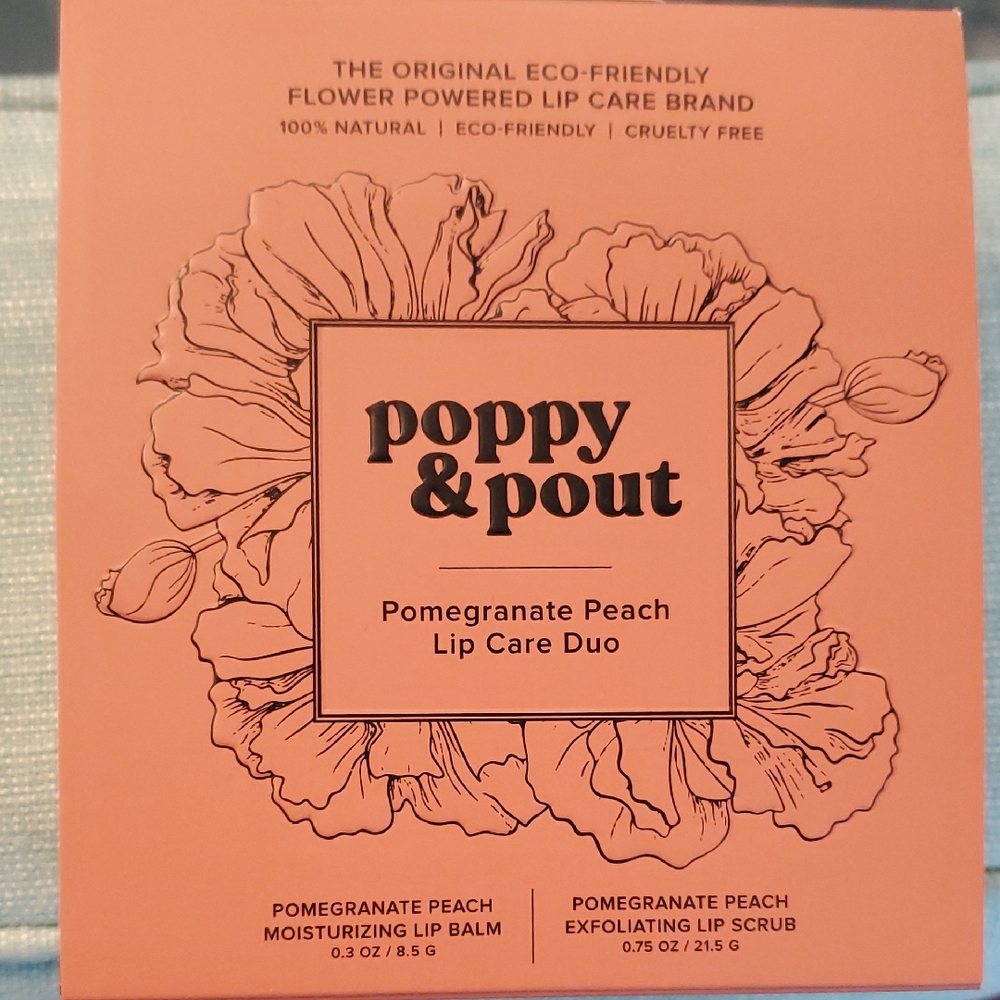 Poppy & Pout Pomegranate Peach Lip Care Duo